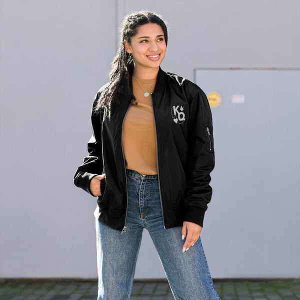 KQ Shop Merchandise Premium recycled bomber jacket