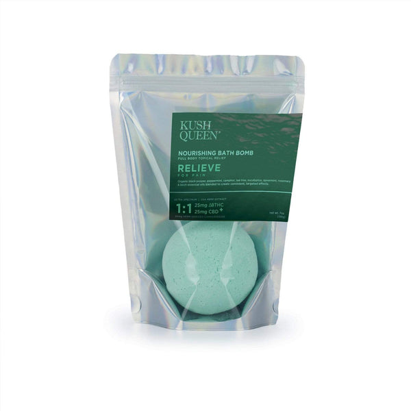 Kush Queen Relieve CBD and Delta 8 THC Bath Bomb