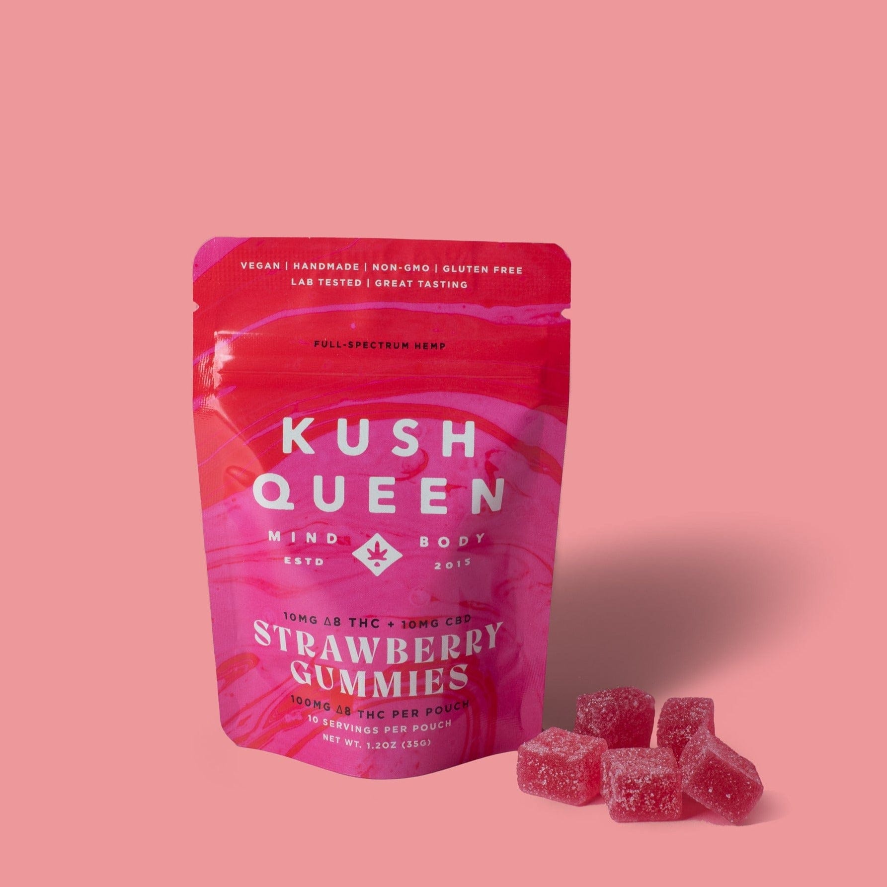 Strawberry Delta 8 THC + CBD Gummies
