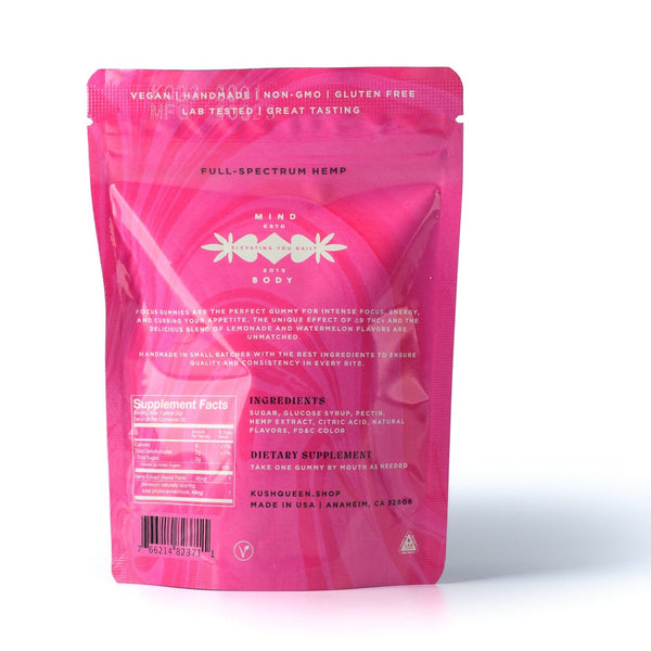 Kush Queen Ingestibles Gummies Rx Focus CBD+THCv Chews