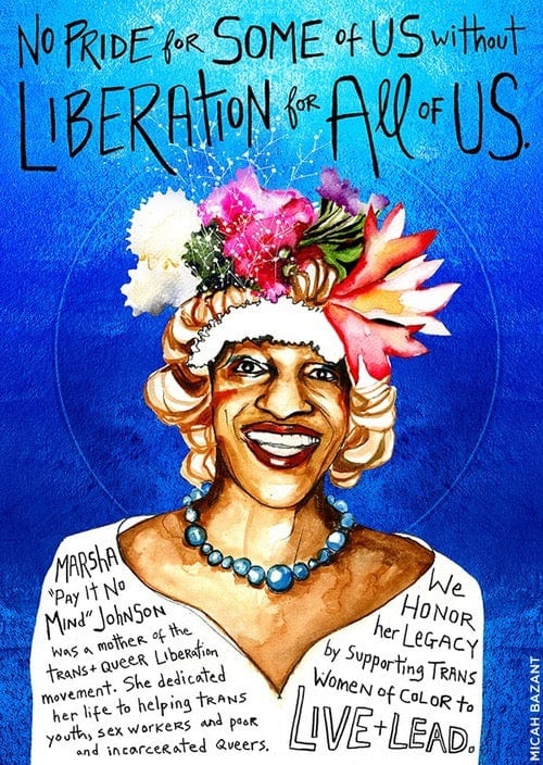Marsha P. Johnson Poster by MICAH BAZANT