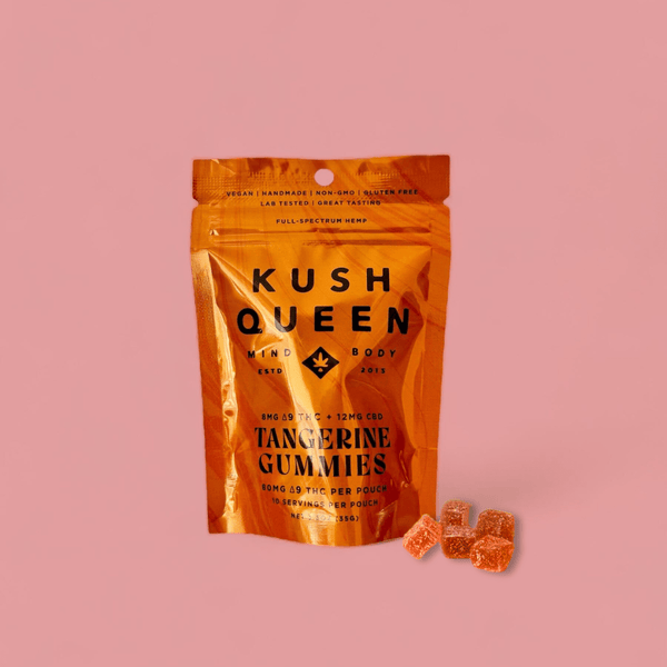 Kush Queen Ingestibles Tangerine Delta 9 THC + CBD Gummies